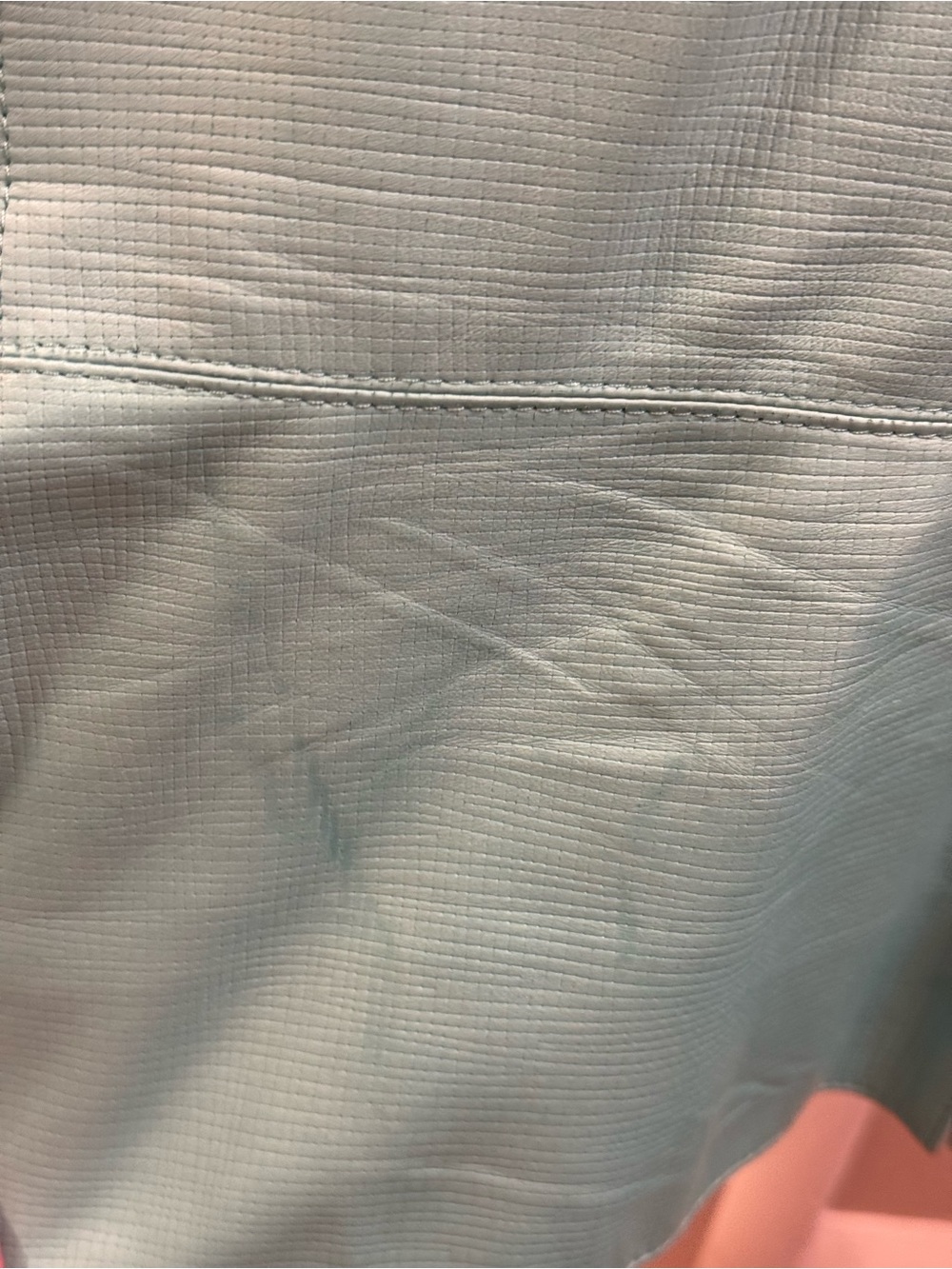 Lafayette 148 New York Turquoise Zip-Front Leather Jacket - Picture 5 of 8